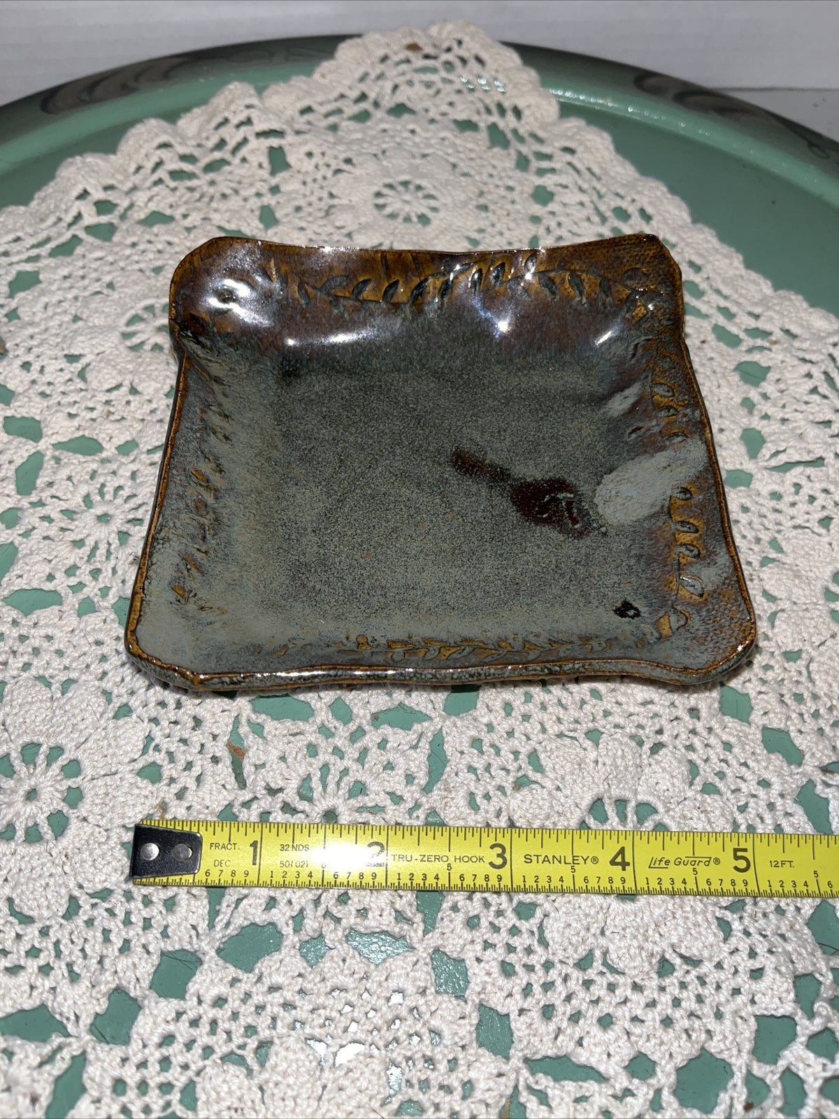 Studio Art  Pottery Trinket Dish / Soap Dish  USA Made