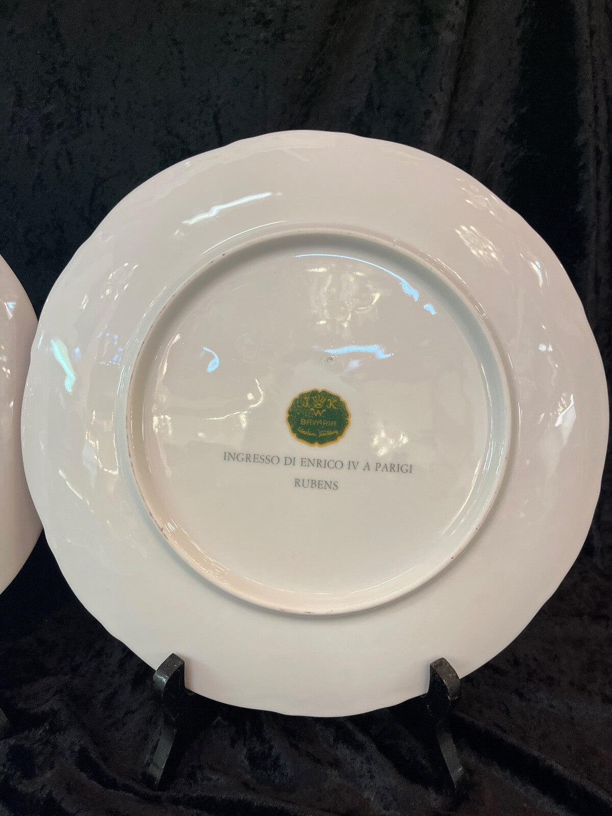 Set of 3 Vintage J.K. Bavaria Gold Trimmed Plates