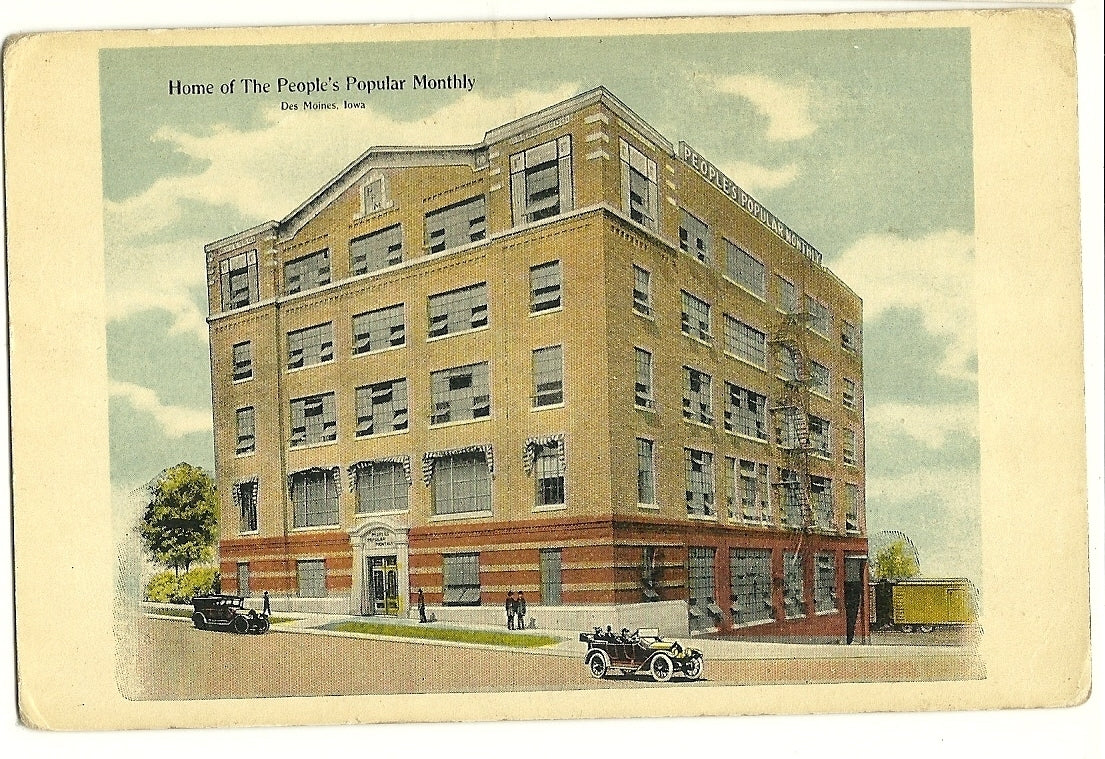 Home of the People's Popular Monthly Des Moines Iowa IA Advertising Postcard