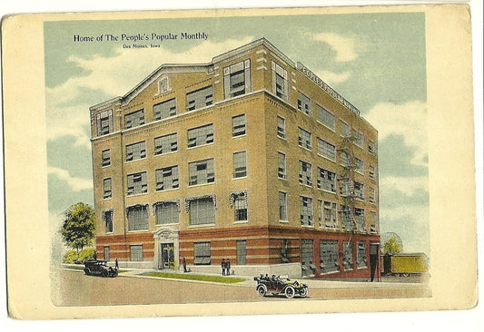 Home of the People's Popular Monthly Des Moines Iowa IA Advertising Postcard