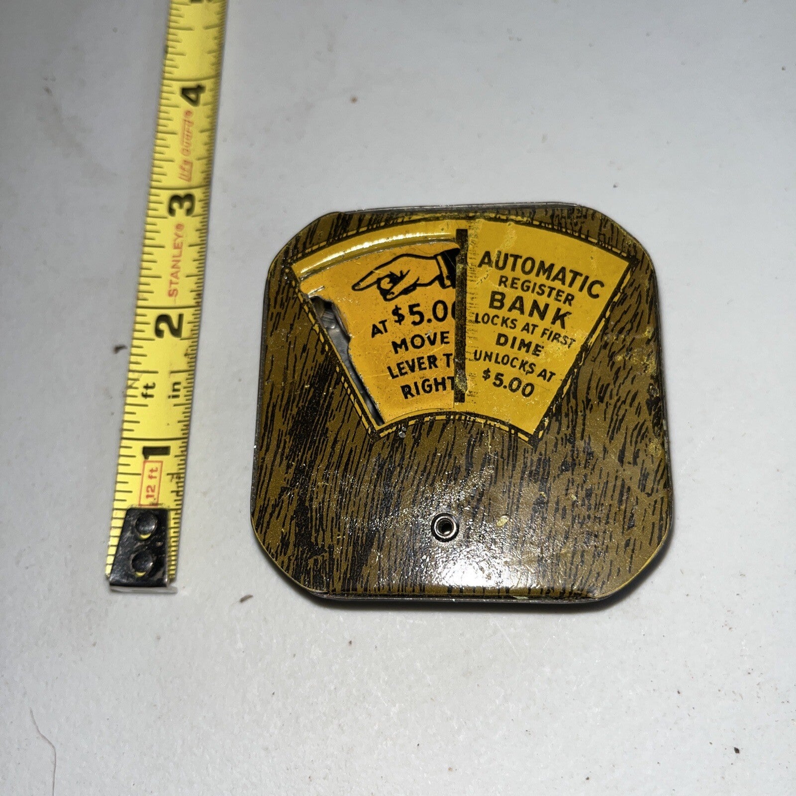 Vintage Automatic Bank Dime Register Operational Working Antique