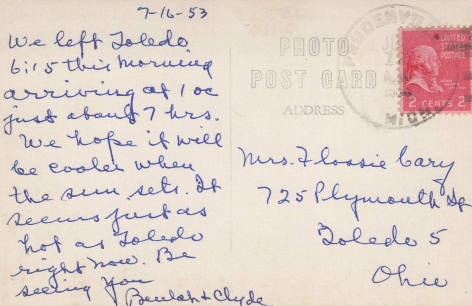 Shoreline Dock Water Canoe Houghton Lake Prudenville MI Mich Michigan Postcard