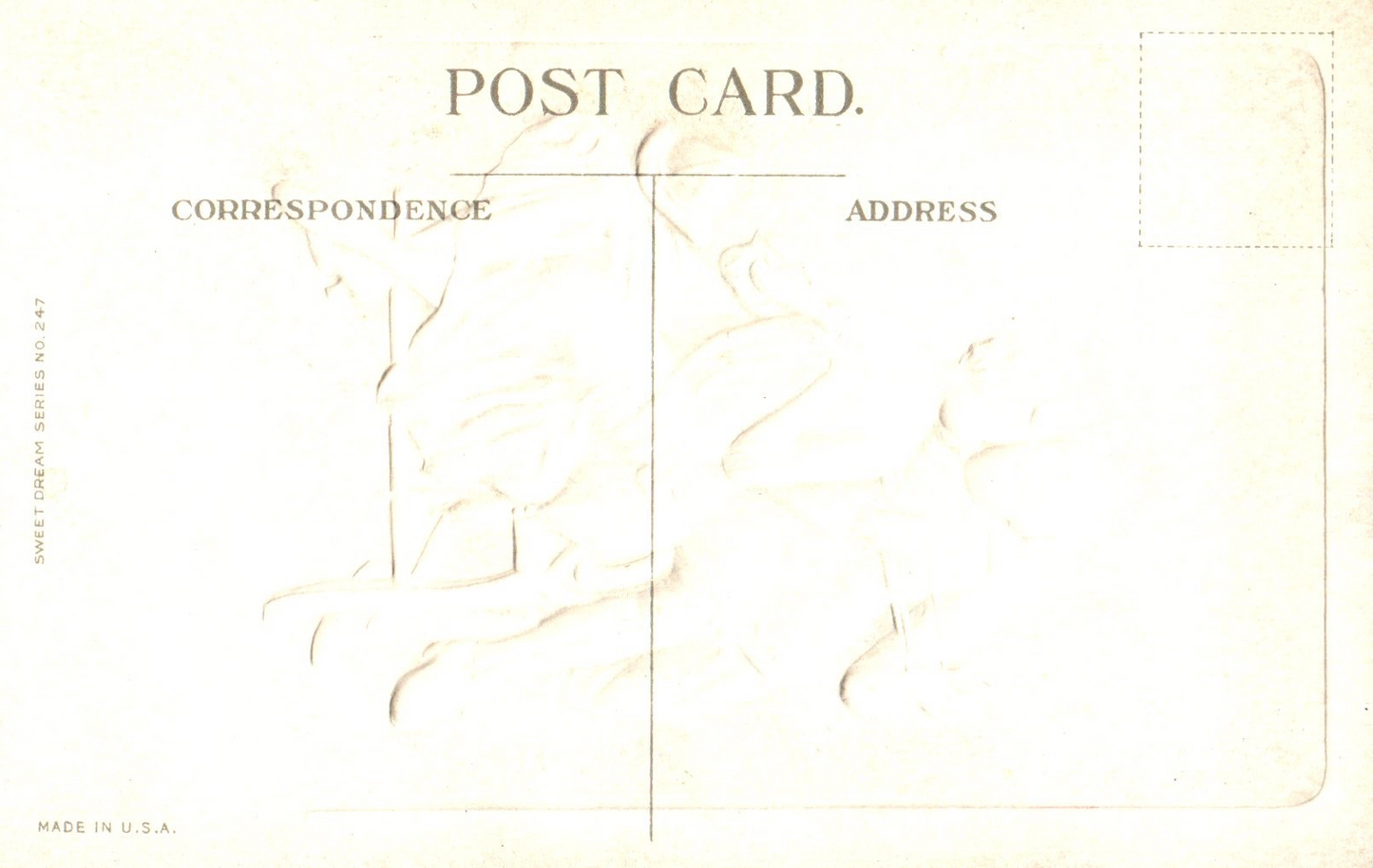 Same Old Yarn Soldier & Woman Knitting Vintage Patriotic Postcard