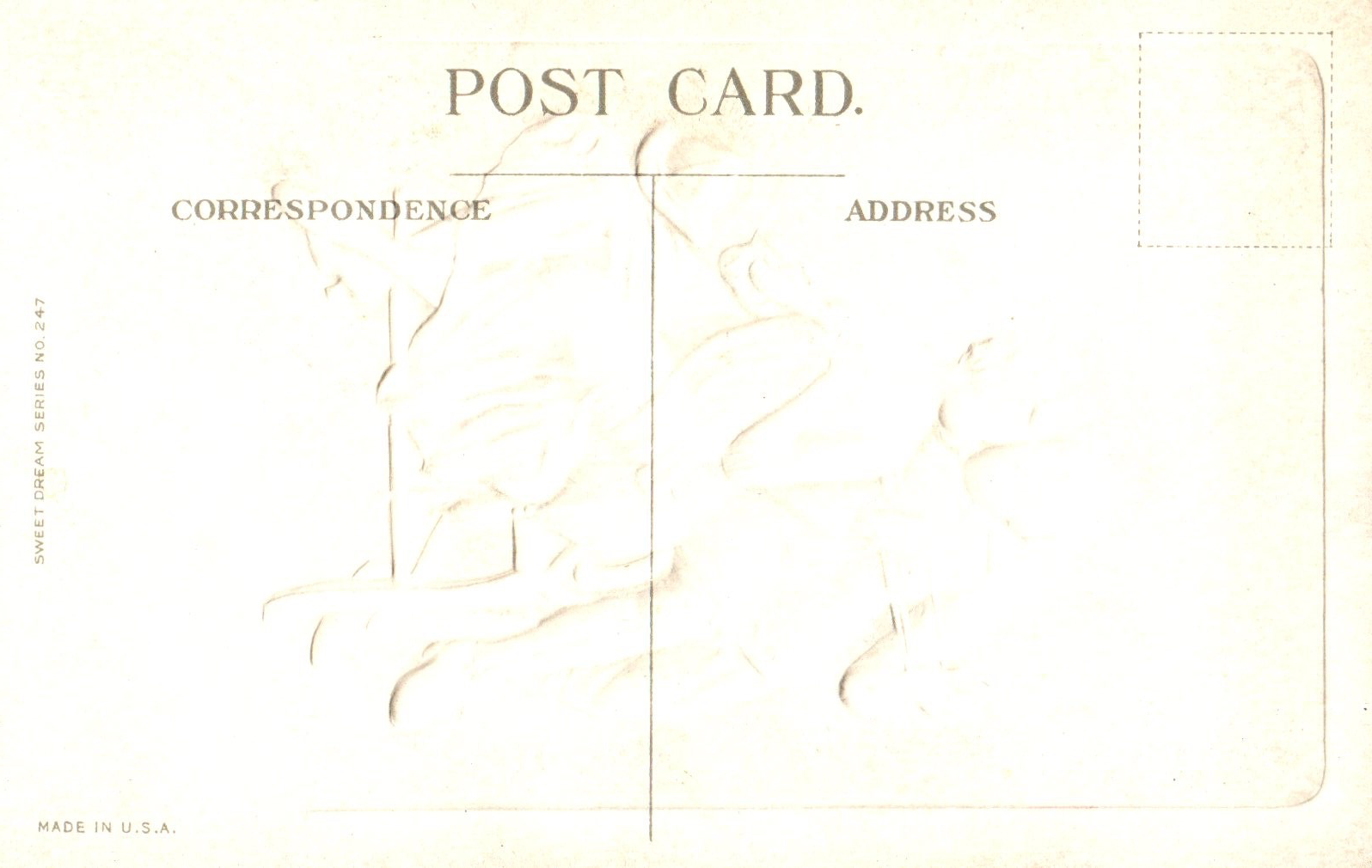 Same Old Yarn Soldier & Woman Knitting Vintage Patriotic Postcard