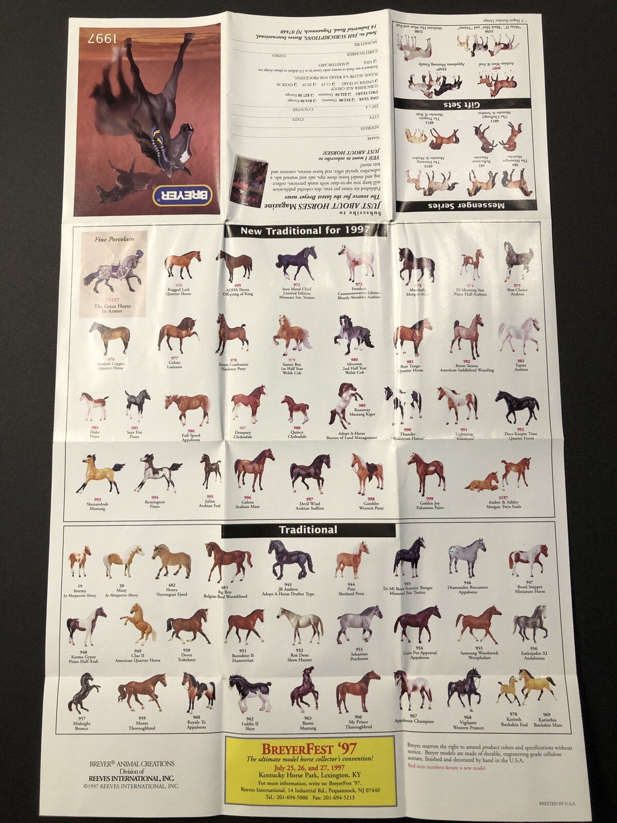 1997 Breyer Animal Creations booklet pamphlet catalog brochure horse statues