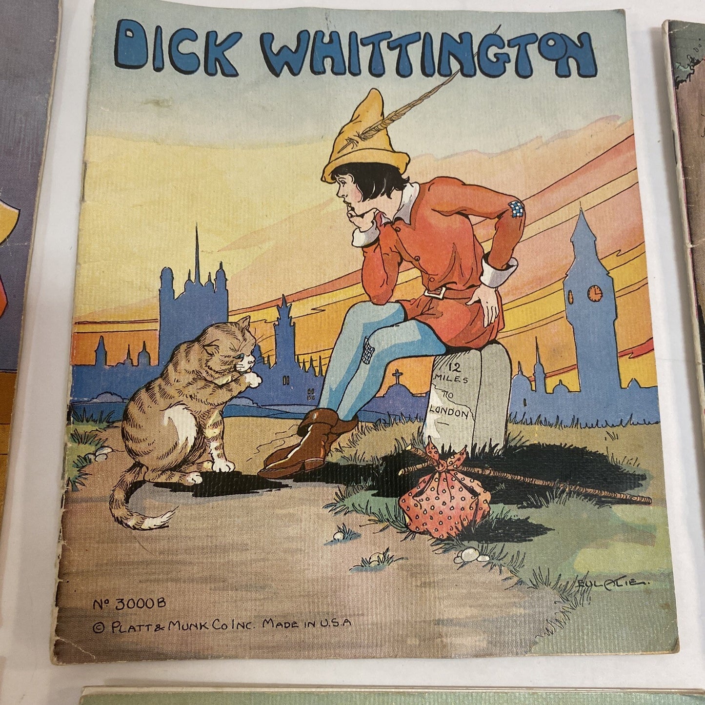 My Own Fairy Tale Library 8 LINENLIKE Books In A Box~Platt & Munk~No  3000~1939