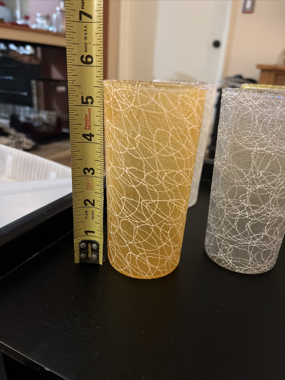 Set of 5 Vintage Spaghetti String MCM Glasses