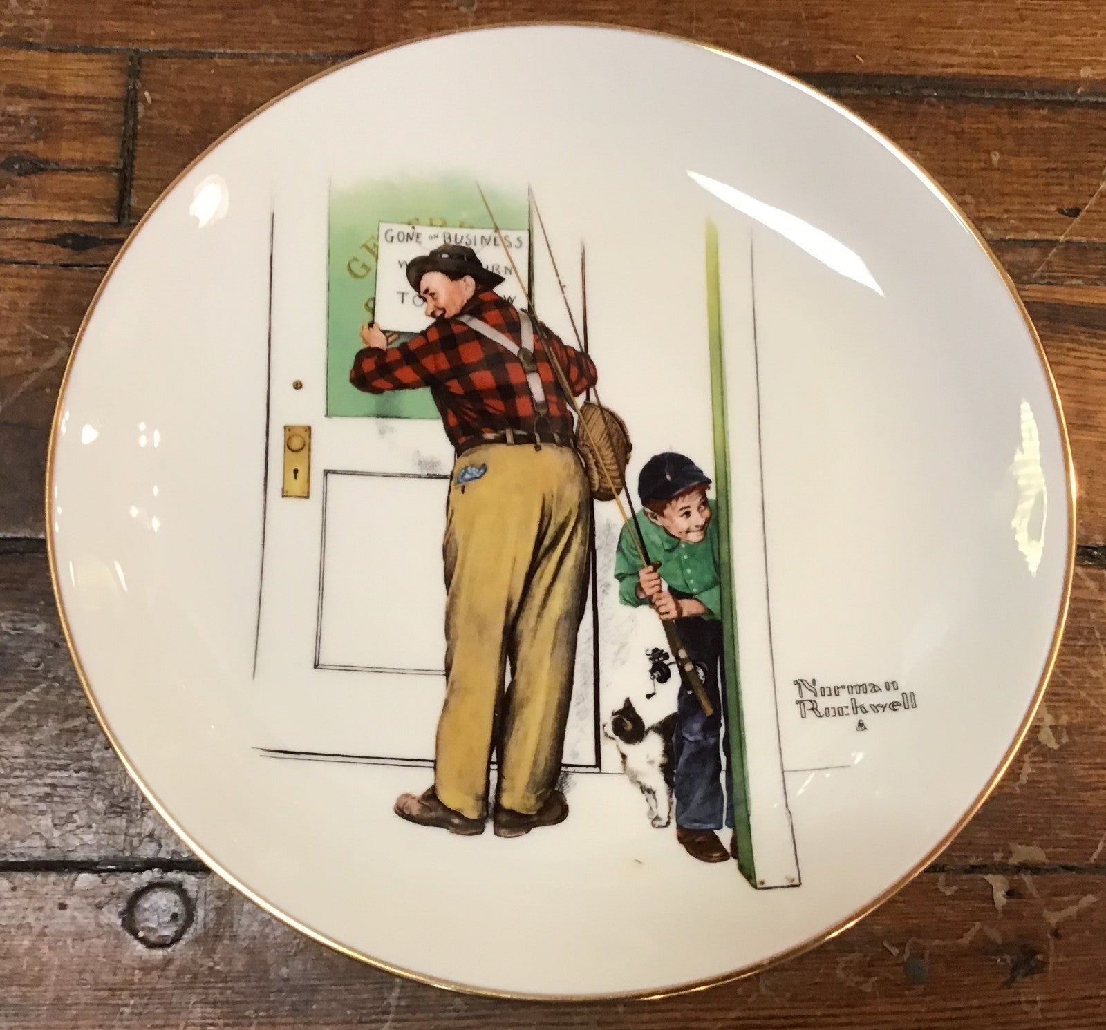 1979 Gorham Norman Rockwell Four Seasons Collector Plates Limited Edition Boxed