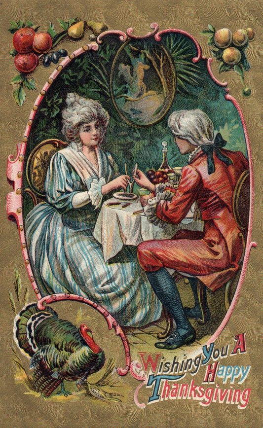  1910 Edwardian Thanksgiving  Greeting  Vintage Postcard 