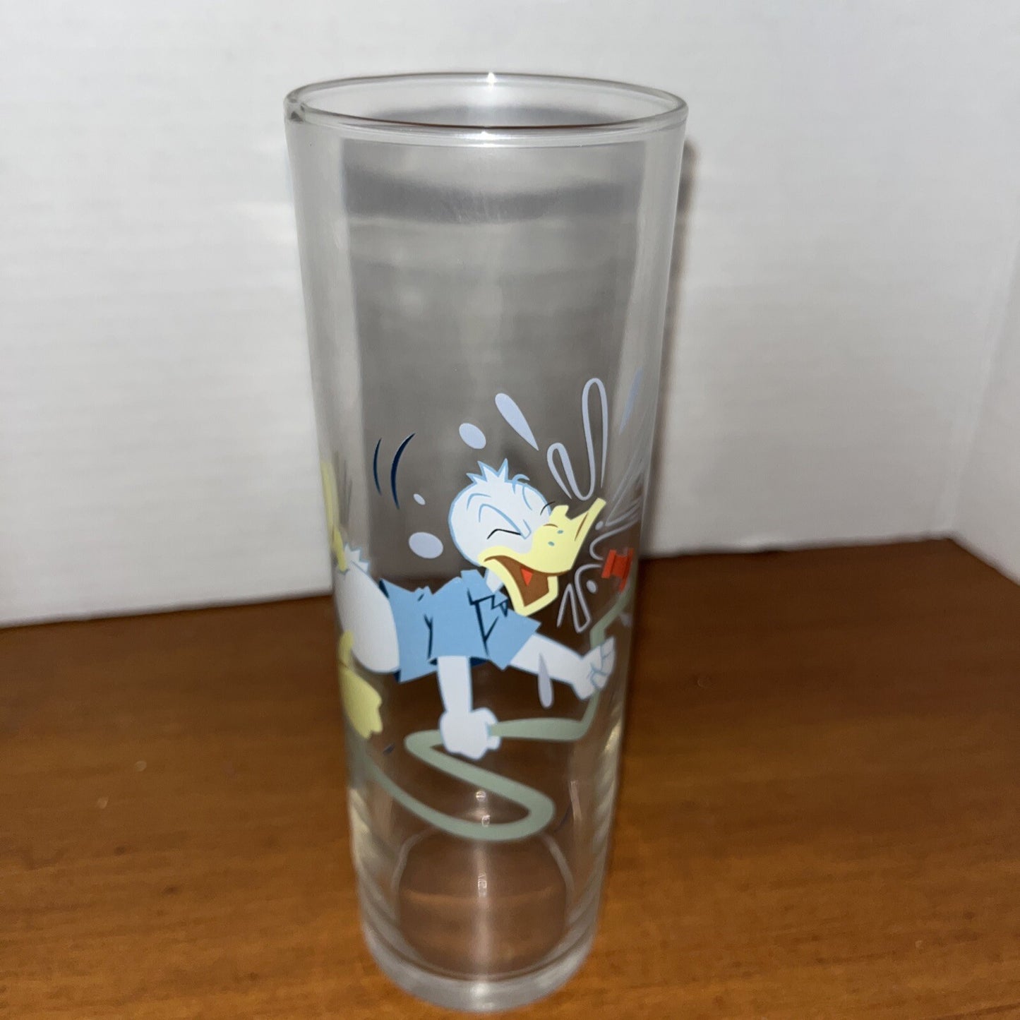Vintage Libby Libbey Disney Mickey Mouse Glass Ice Tea Vase NICE