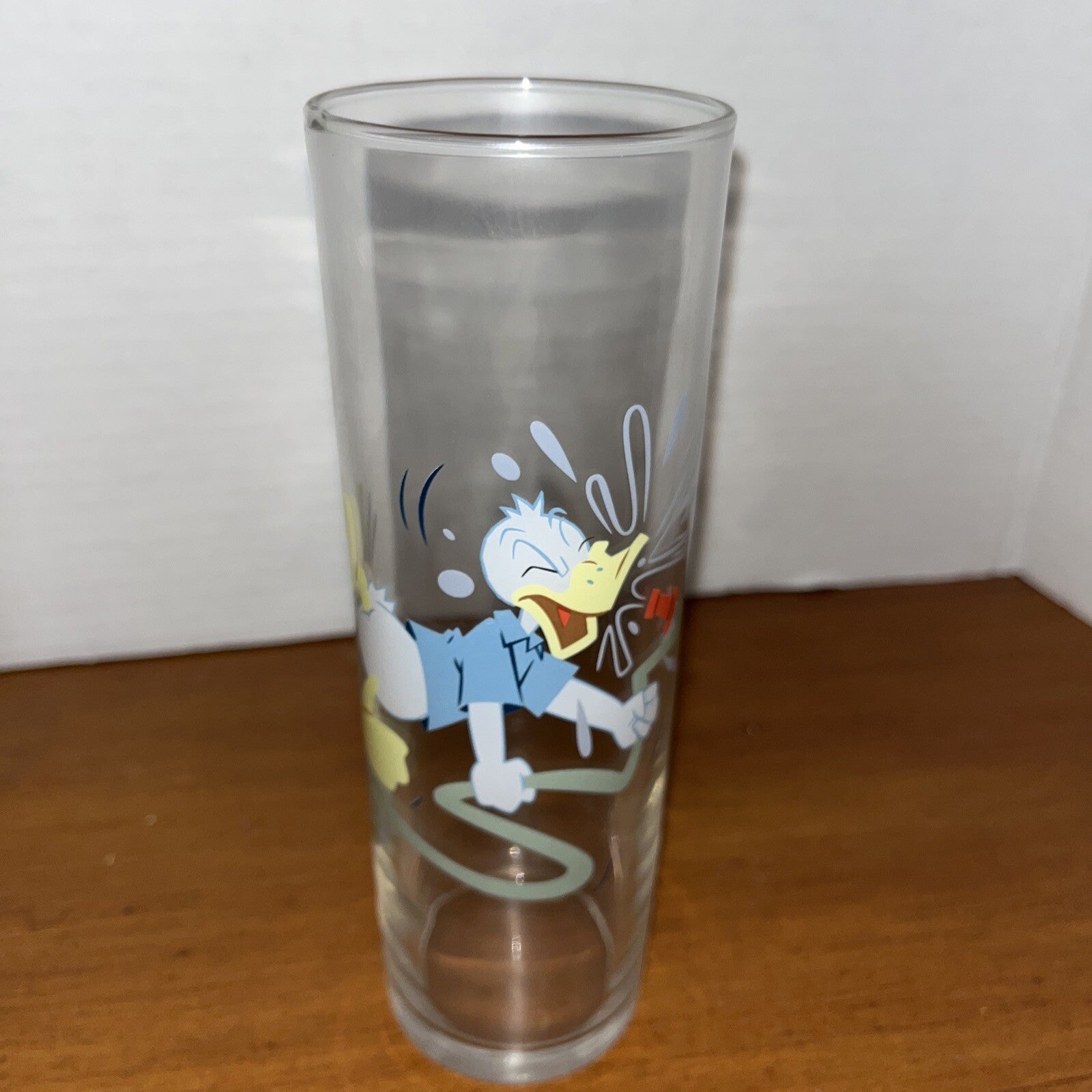 Vintage Libby Libbey Disney Mickey Mouse Glass Ice Tea Vase NICE