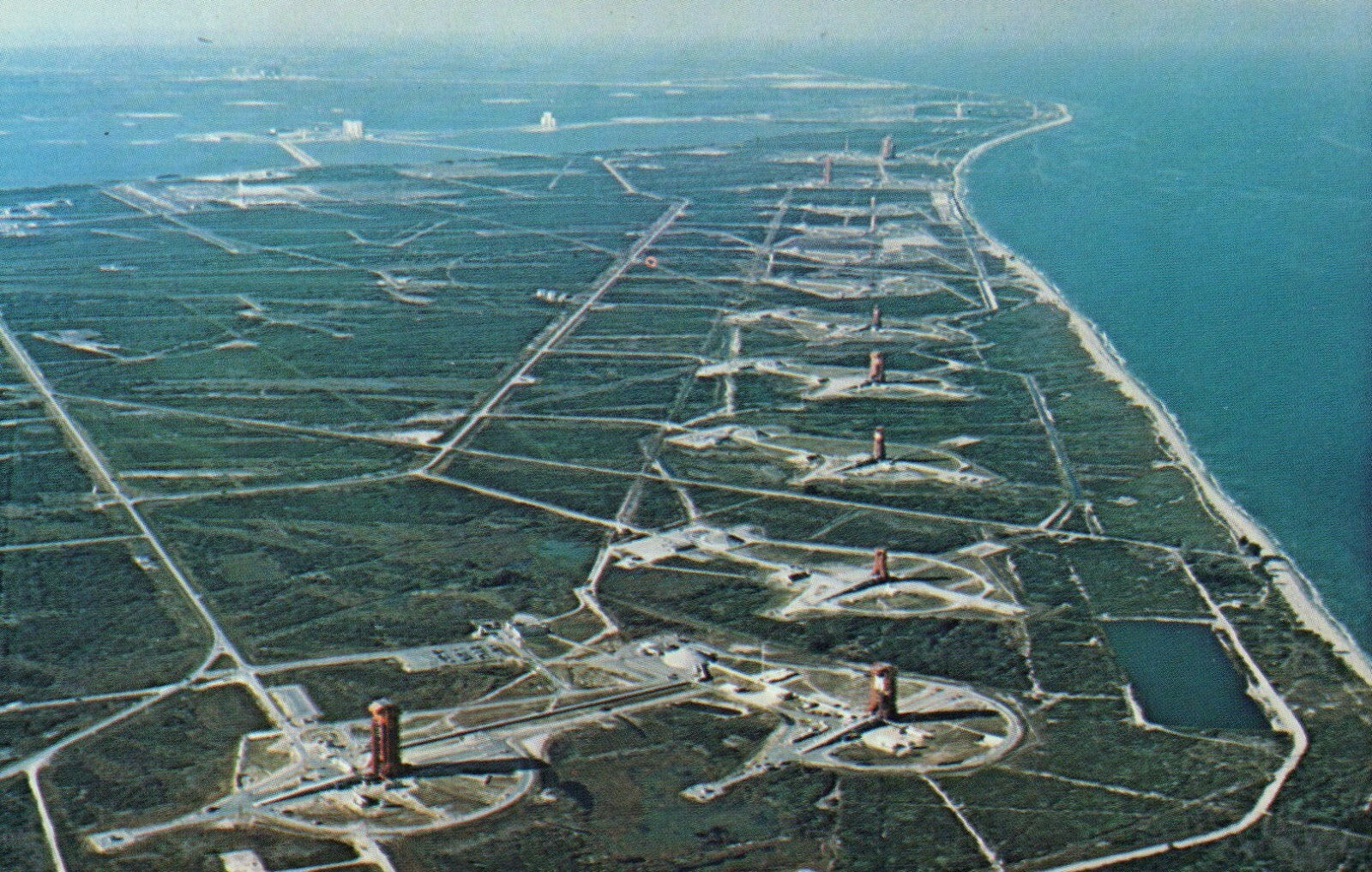 John F Kennedy Space Center Aerial View of Missile Row NASA Florida 106486