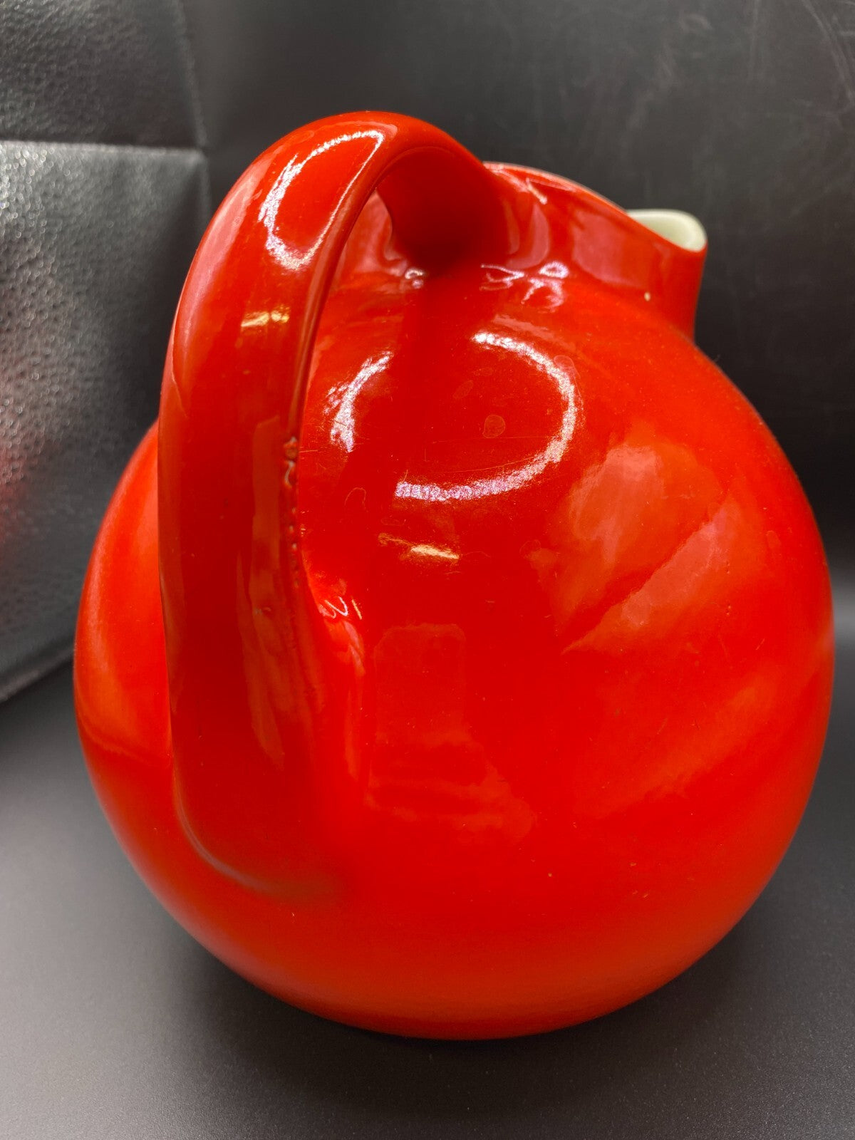 Red HALL POTTERY USA  Ball Pitcher Jug  #633