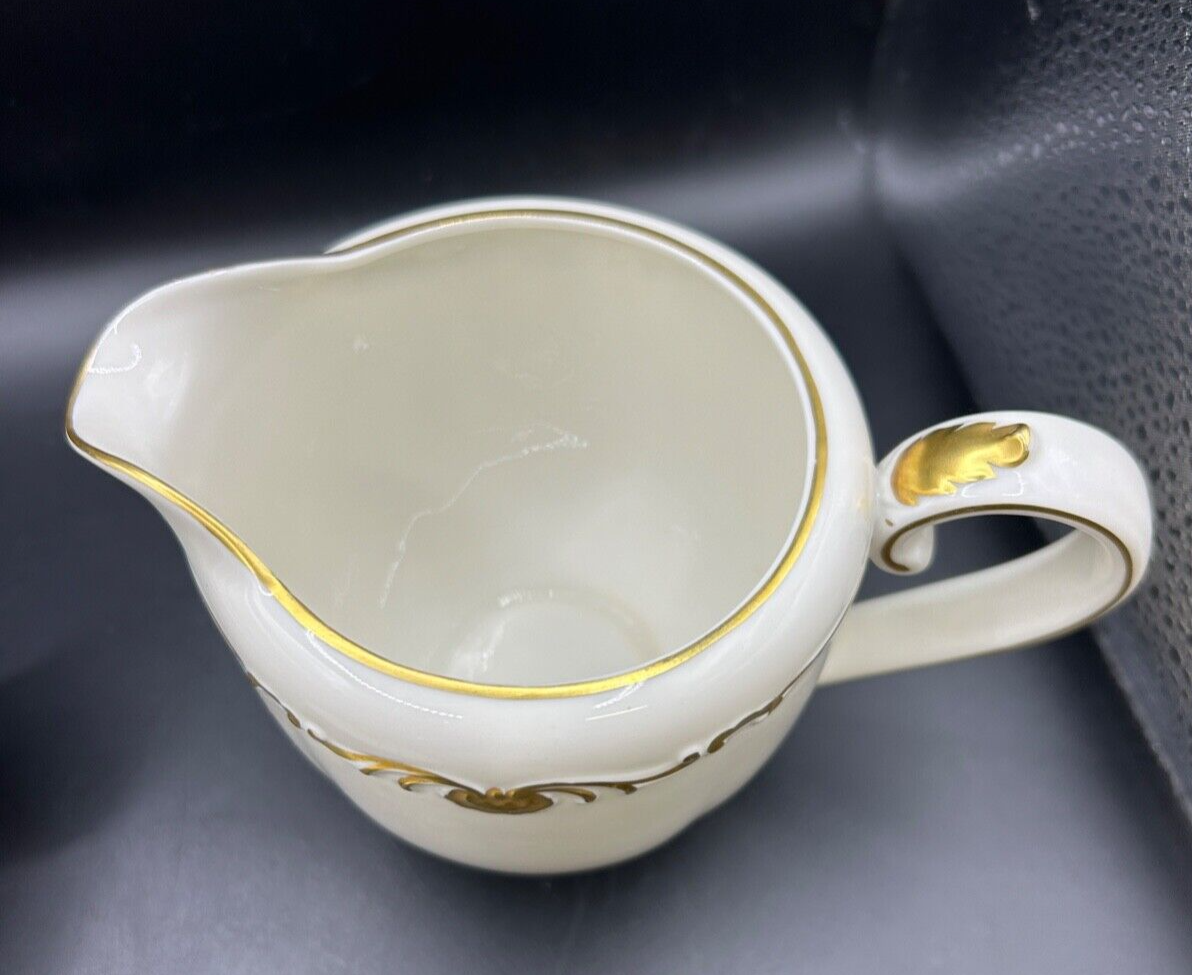 RARE Waldershof Bavaria Germany Sugar and Creamer with Gold Rim