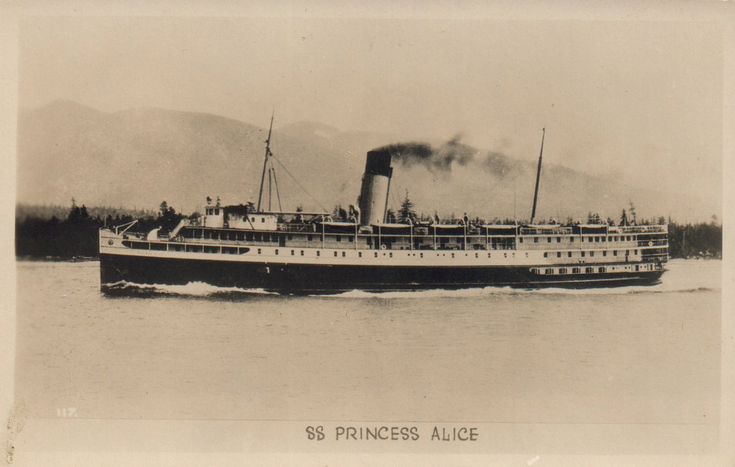 SS Princess Alice British Passenger Paddle Steamer Ship Postcard