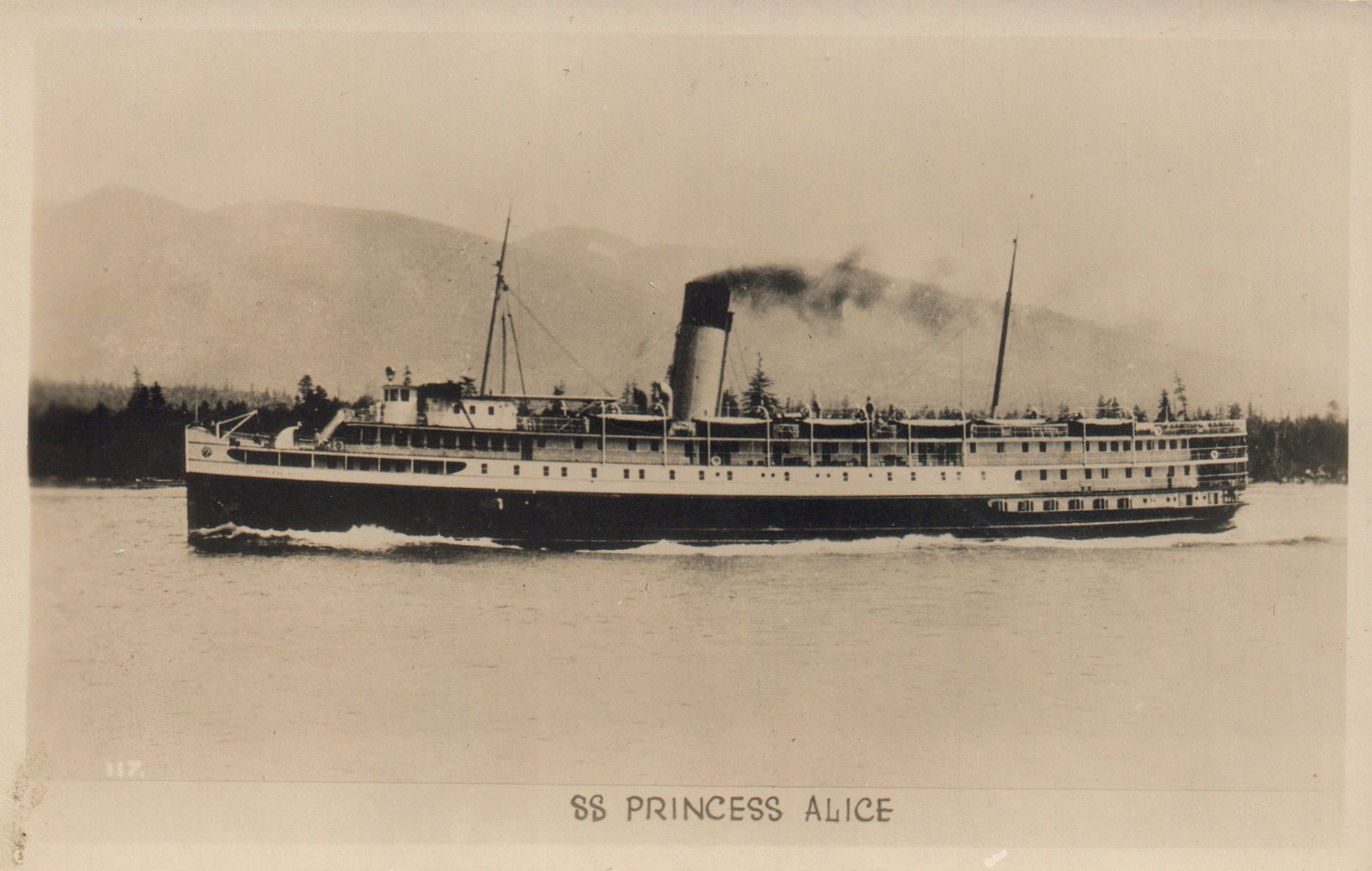 SS Princess Alice British Passenger Paddle Steamer Ship Postcard