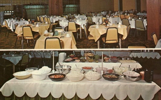 Interior Maxfields Restaurant Wyman MI Mich Michigan Postcard 