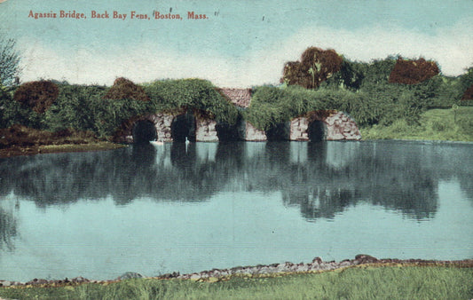 Agassiz Bridge, Back Bay Fens, Boston, Massachusetts Mass Postcard