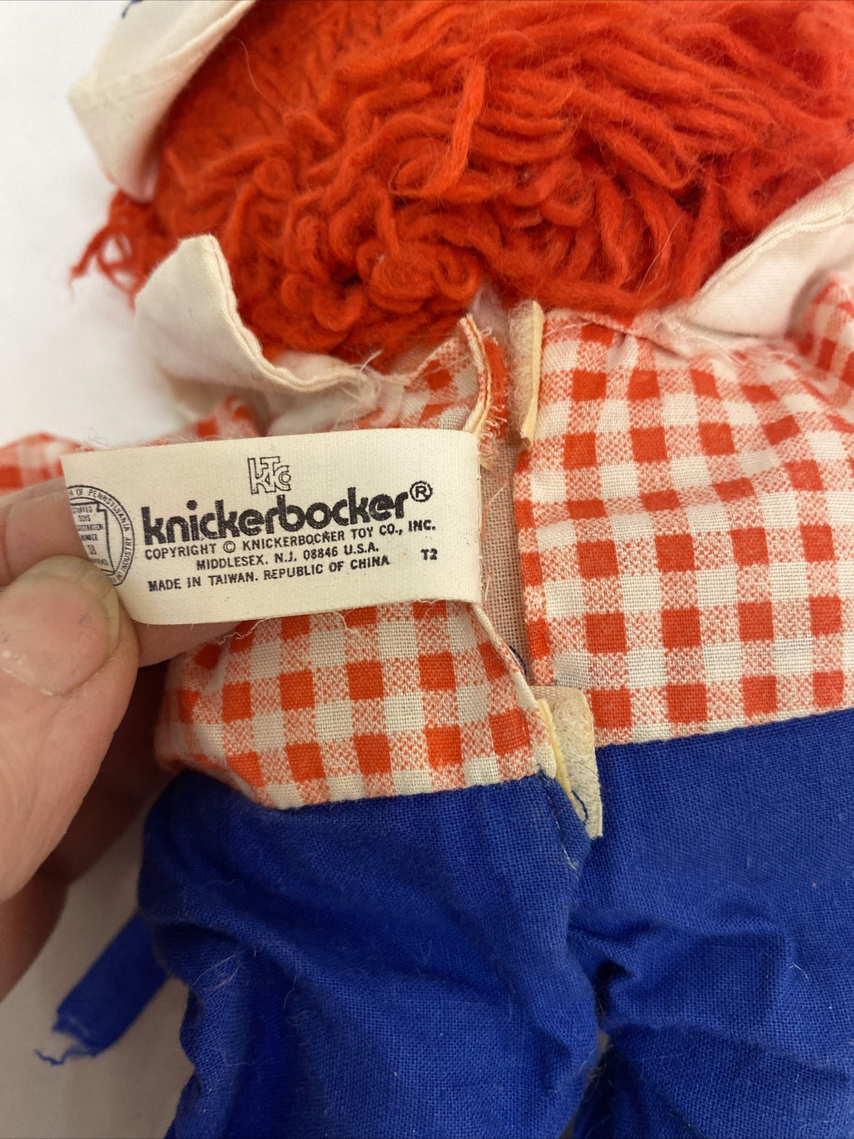 Vintage Raggedy Andy Knickerbocker 12 Inch Doll