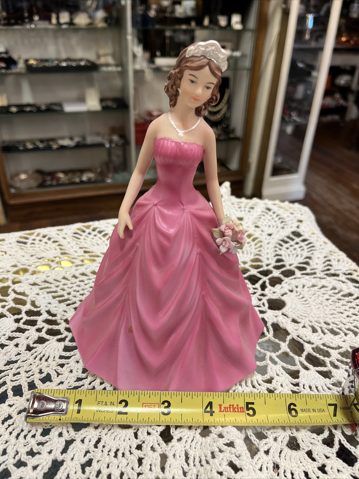 Beautiful Quinceanera Porcelain Doll 15, cake topper keepsake