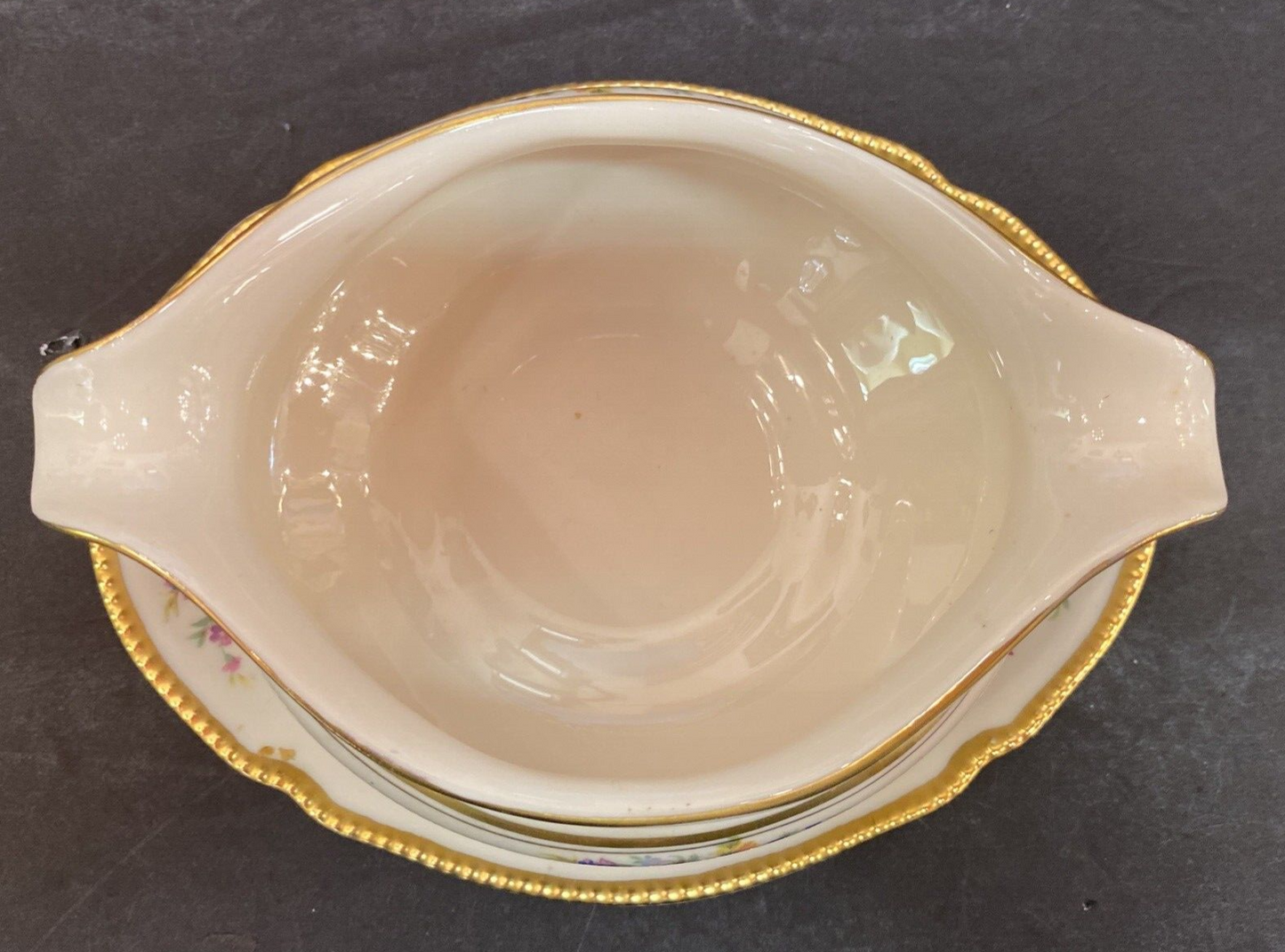 Vintage Castleton China - Castleton Rose  Gravy Bowl Boat Dish Dishes