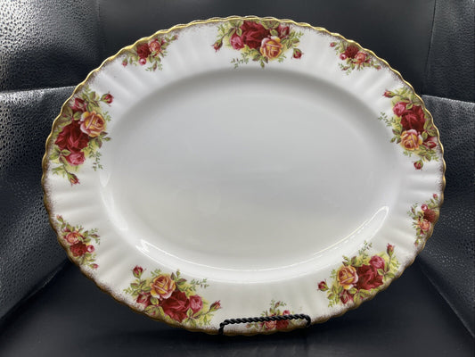 Royal Albert Old Country Roses Oval Serving Platter 13.5  Bone China England