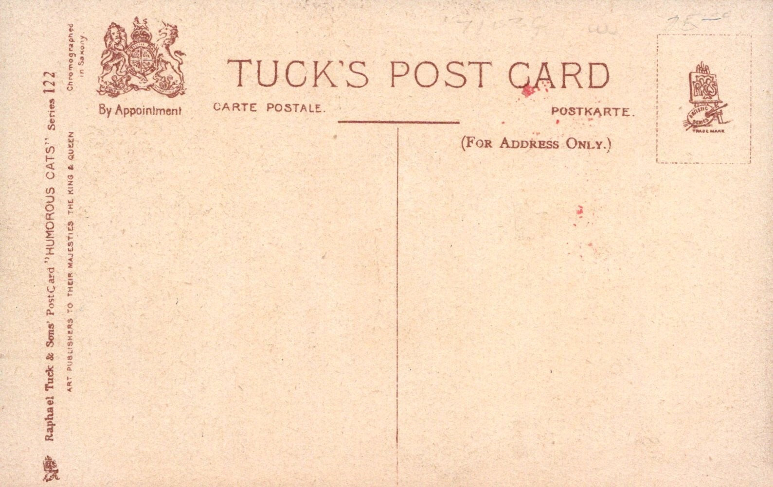 Raphael Tuck Humorous Cats Series 122 Kittens Bring Gifts to Grandpa Postcard