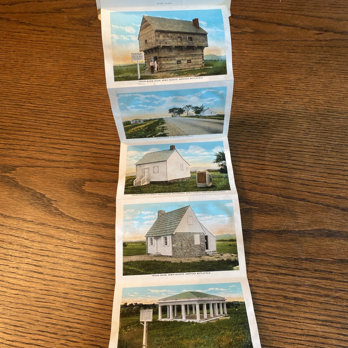 Saratoga Battlefield Bemis Heights New York NY Postcard Souvenir Folder