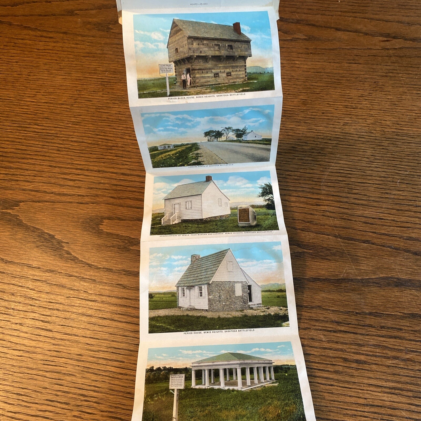 Saratoga Battlefield Bemis Heights New York NY Postcard Souvenir Folder