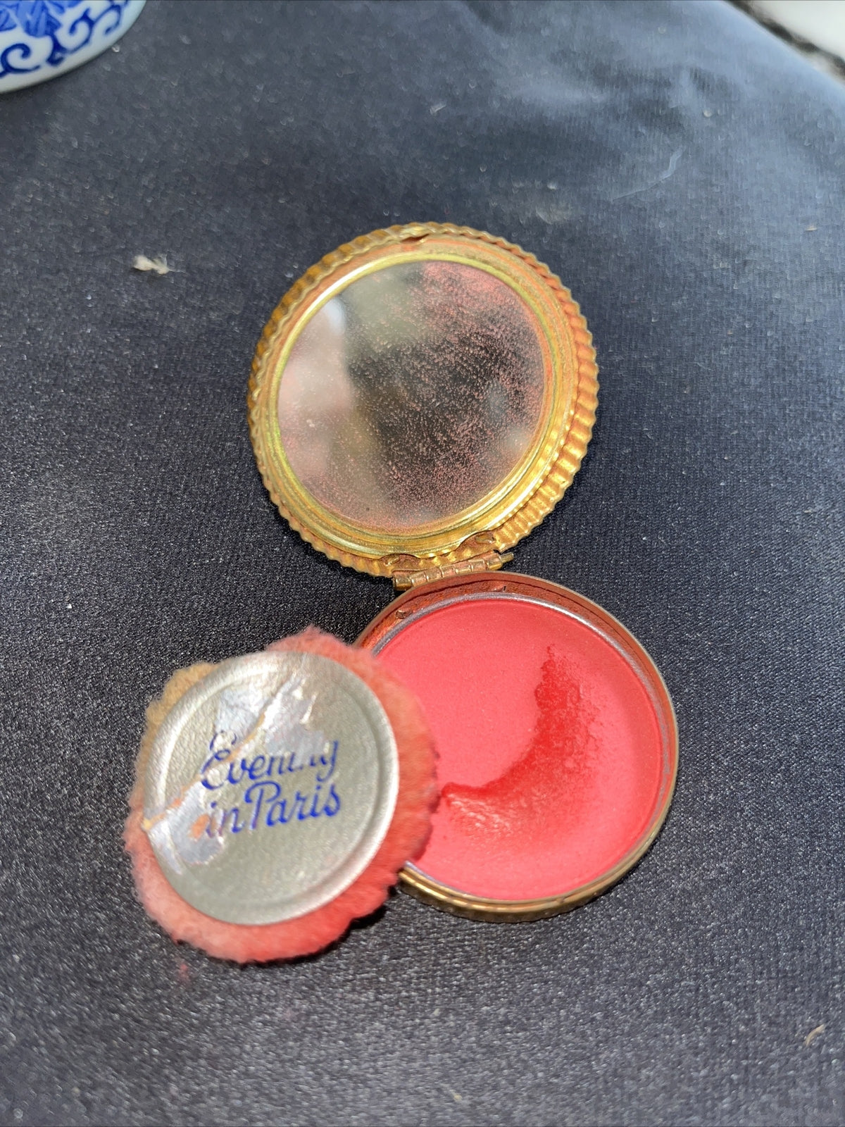 EVENING IN PARIS Bourjois Rouge Compacts with PUFF & MIRROR VINTAGE .5/1.5 ❤️m13
