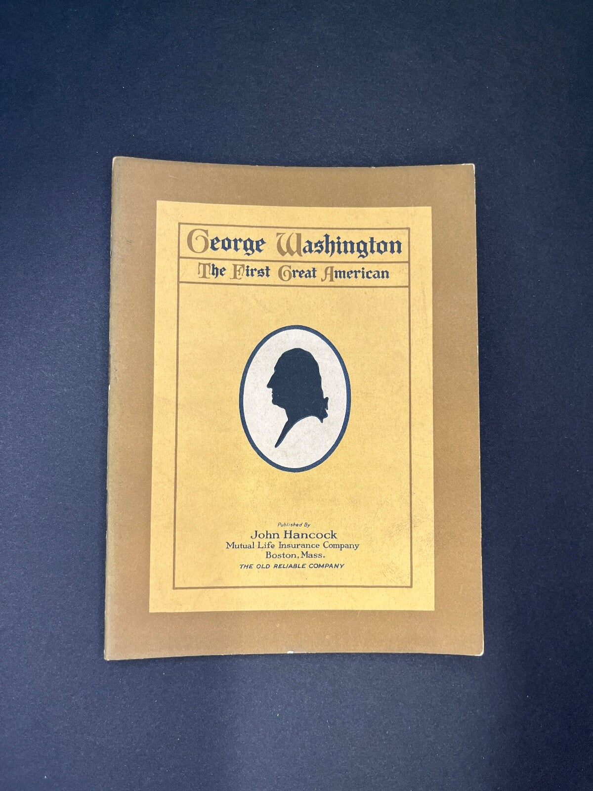 Vintage "George Washington" John Hancock Life Insurance Ad Book