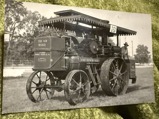 RPPC Real Photo The New Huber Postcard OLD TRACTOR AF Brandt PA Marion OHIO OH