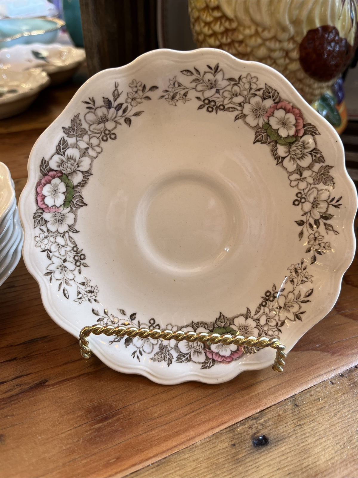 Beautiful 5.5” English Staffordshire China  Saucers (8)