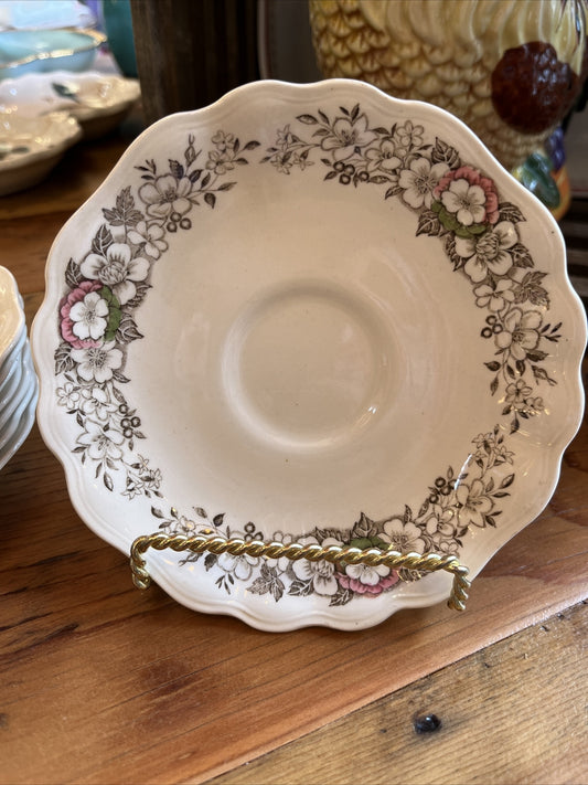 Beautiful 5.5” English Staffordshire China  Saucers (8)