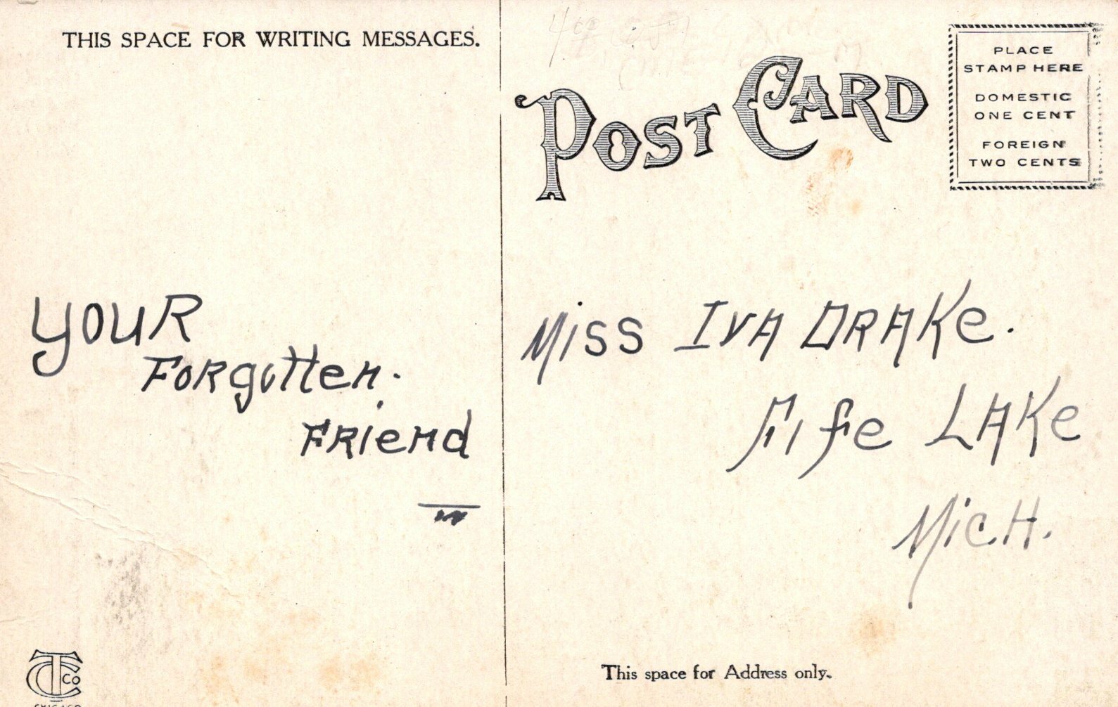 Public School Building Mesick Michigan MI Mich Postcard 9240