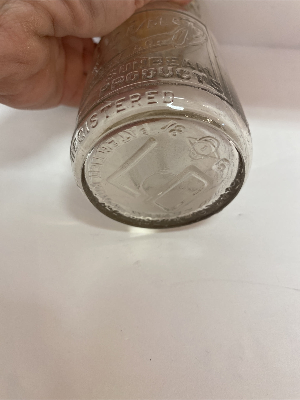 Lansing (MI) Dairy Co/Sunbeam Products Half Pint Rd Glass Milk Bottle - EXC Cond