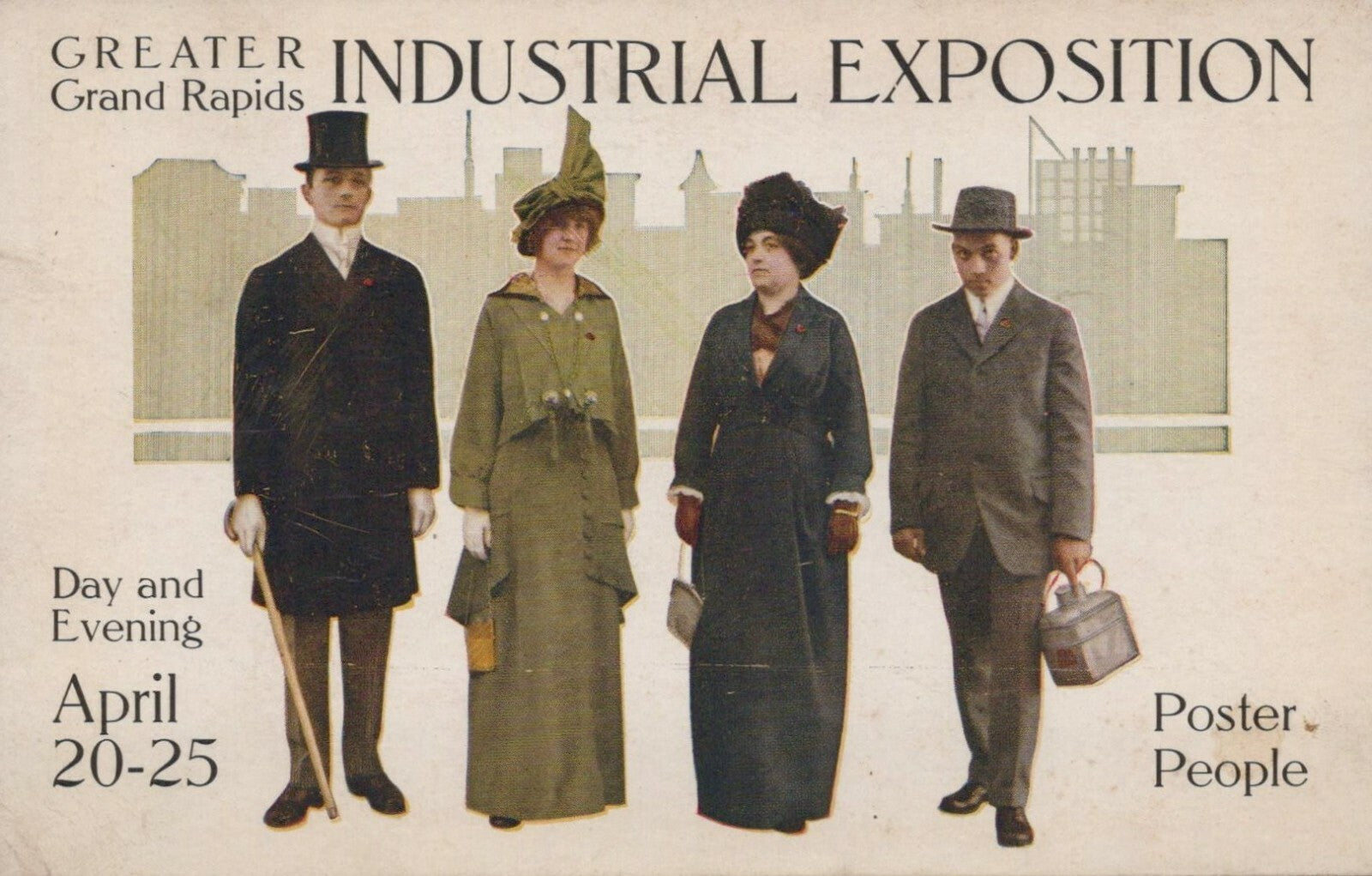 Greater Grand Rapids Industrial Exposition April 20-25 Mich Michigan MI Postcard