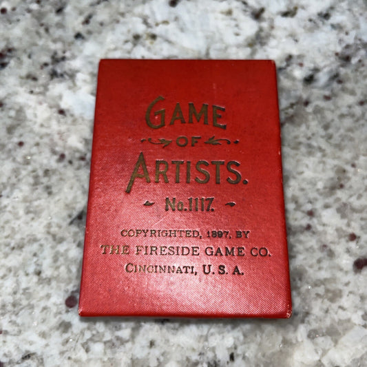 Game Of Artist The Fireside Game Co. 1897 Antique With Instructions #1117