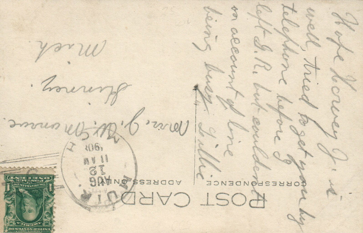 1908 Real Photo Ionia Street Muir Michigan MI Postcard B No 15 BLR