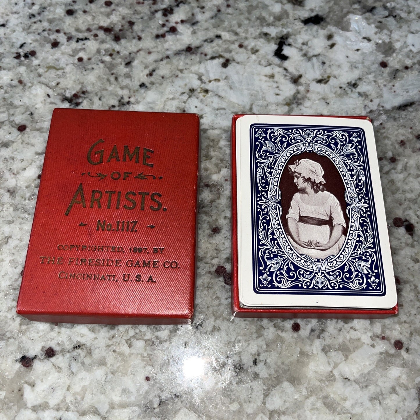 Game Of Artist The Fireside Game Co. 1897 Antique With Instructions #1117