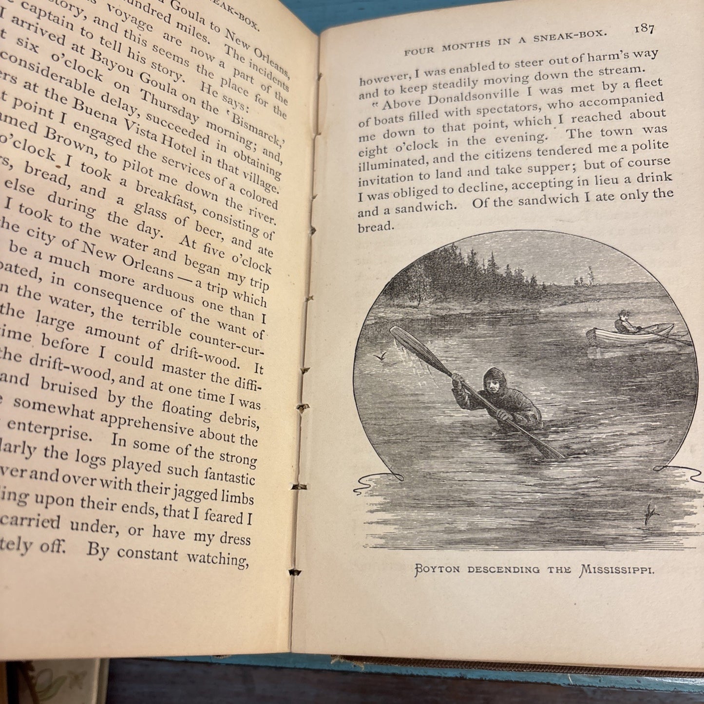 RARE Four Months In A Sneak Box By NH Bishop 1879 First Edition Illustrated