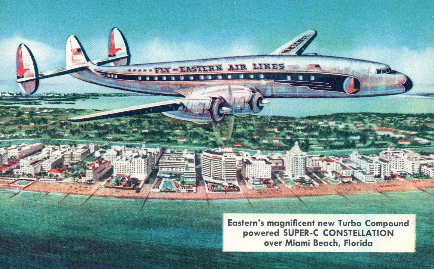 The Silver Falcon "The World's Most Advanced Twin-Engine Airliner" Postcard