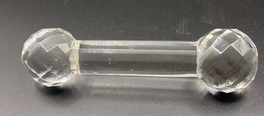 Vintage Antique Cut Glass Lead Crystal Knife Rest Holder  F
