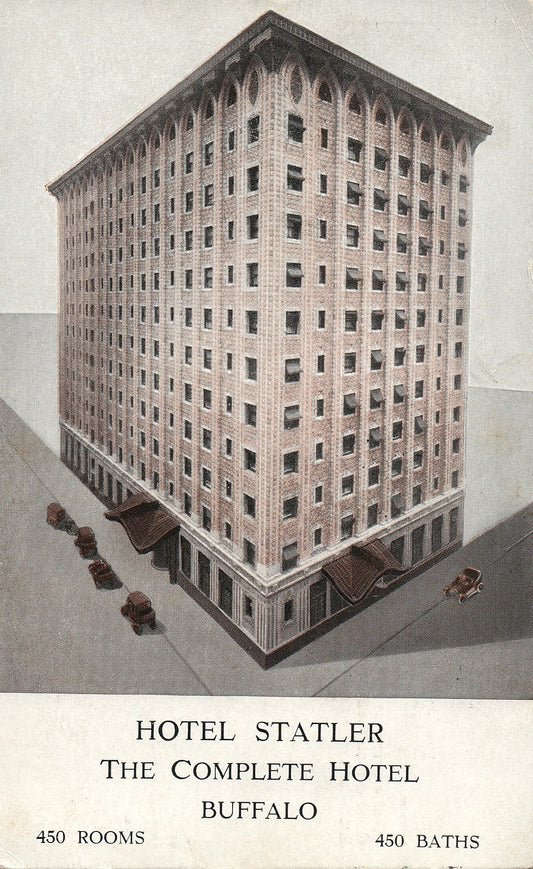 Hotel Statler Complete Hotel Buffalo Postmarked 1913 Vintage Postcard