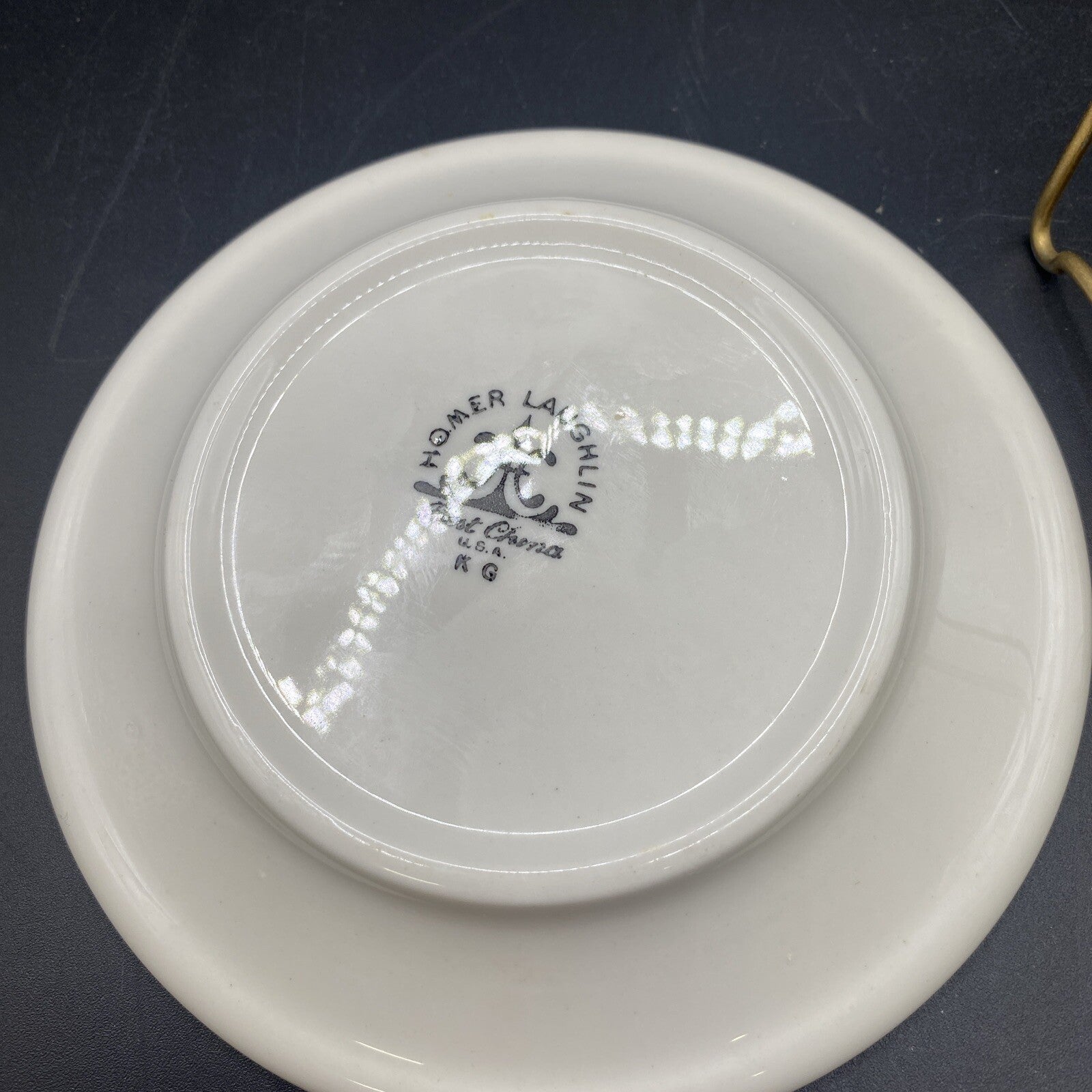 5.5" Vintage Homer Laughlin Small red rim Bread Plate