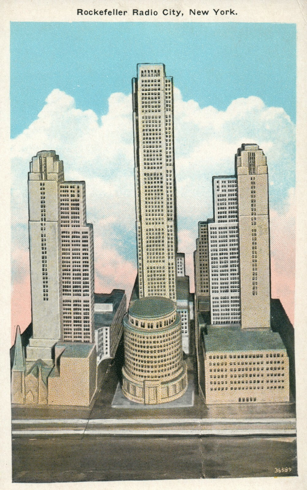 Rockefeller Radio City Sixty Story Building New York NY Postcard