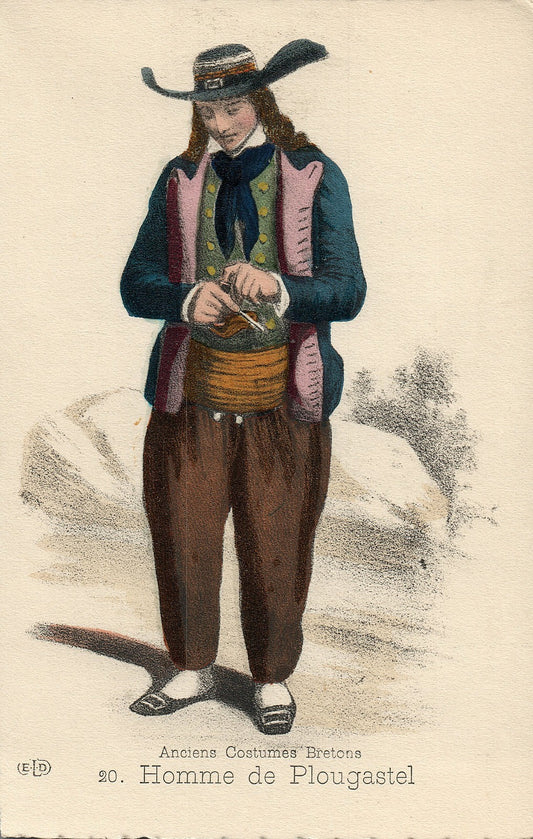 20 Homme de Plougastel Anciens Costumes Bretons French France Folklore Fashion