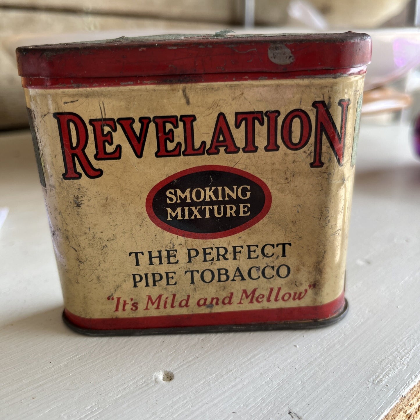 Antique Continental Tobacco Co. REVELATION Smoking Mixture Tobacco Tin