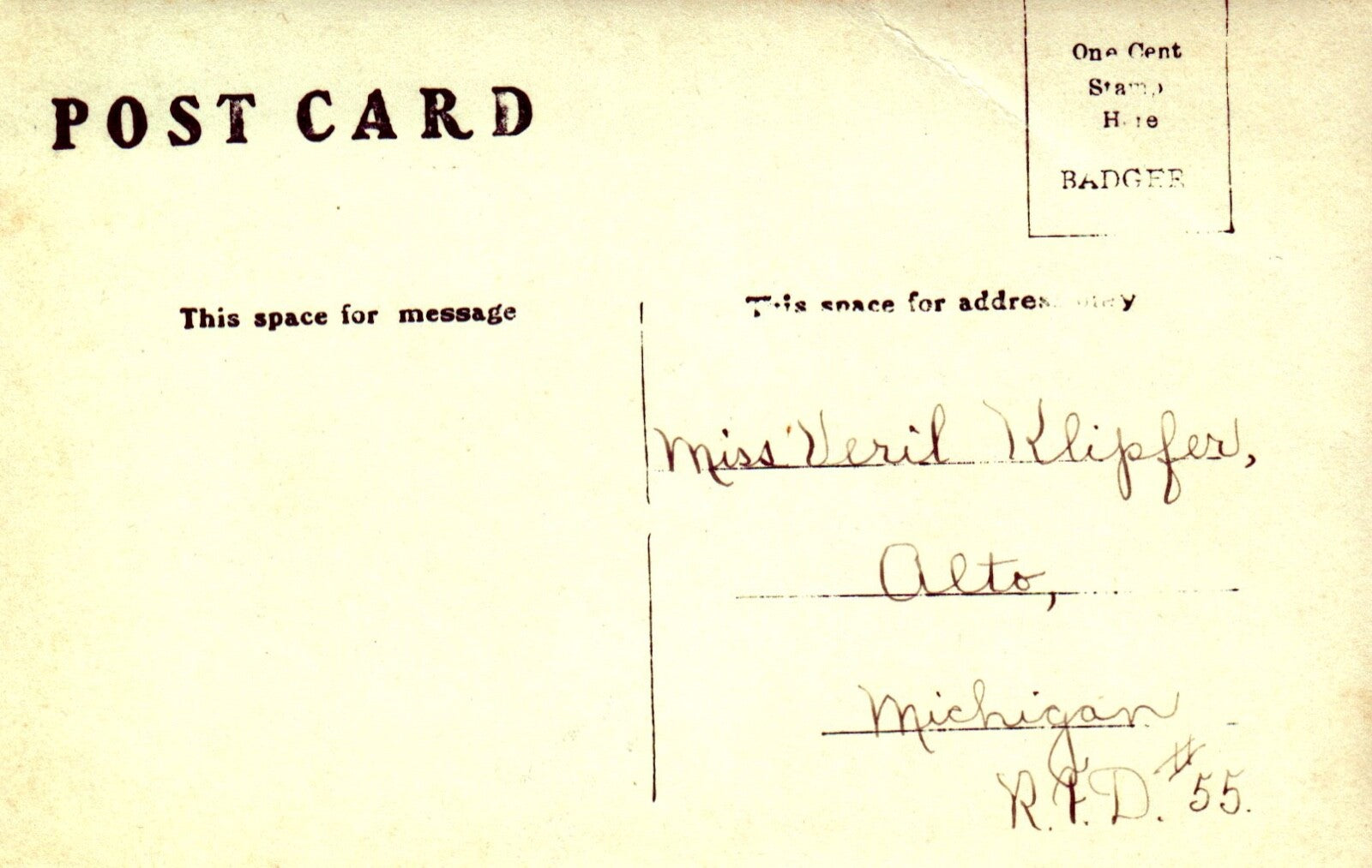 U.B. Church Vintage Real Photo Freeport Michigan MI Postcard