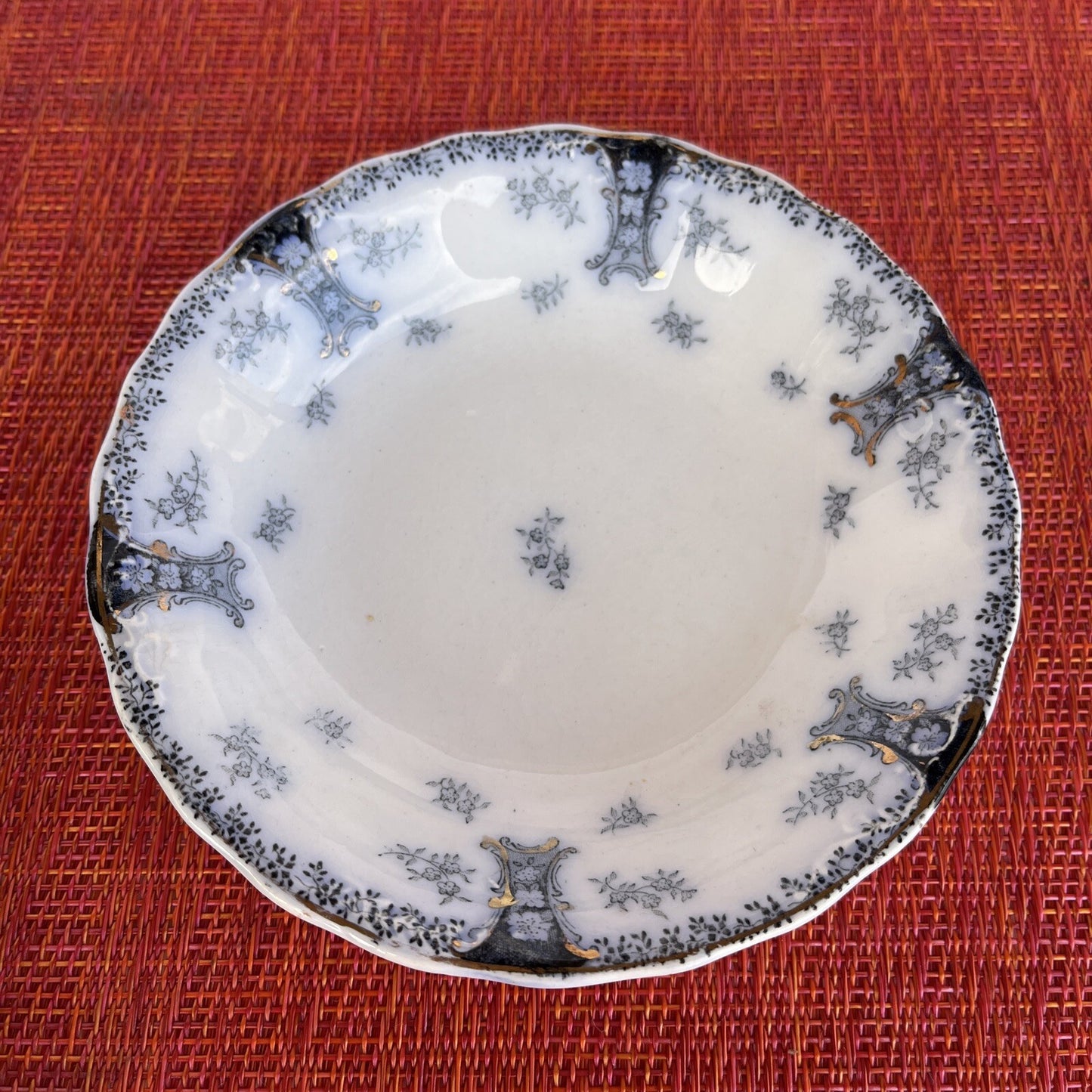 Retired J& G Meakin Hanley England Flo- Blue Fruit Bowl 5.25” - 1907